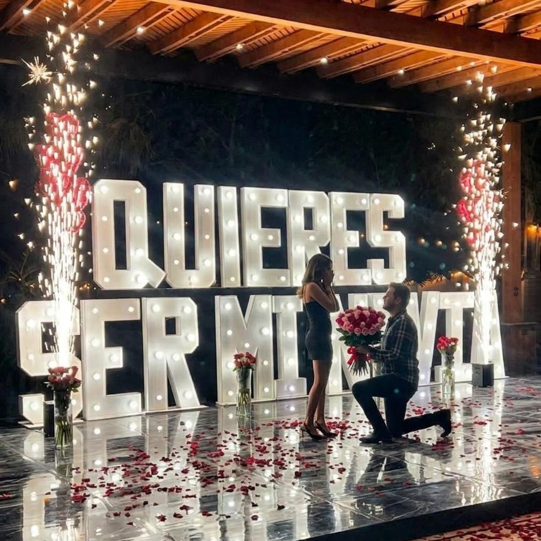 Galería de pedidas de mano originales en CDMX con decoración romántica