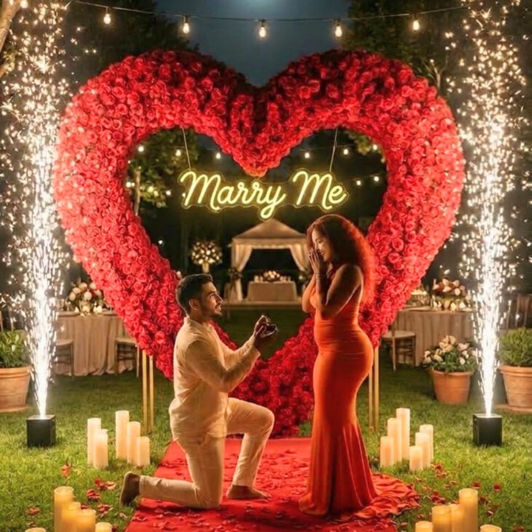 Propuesta de matrimonio en rooftop privado con vista a la Ciudad de México